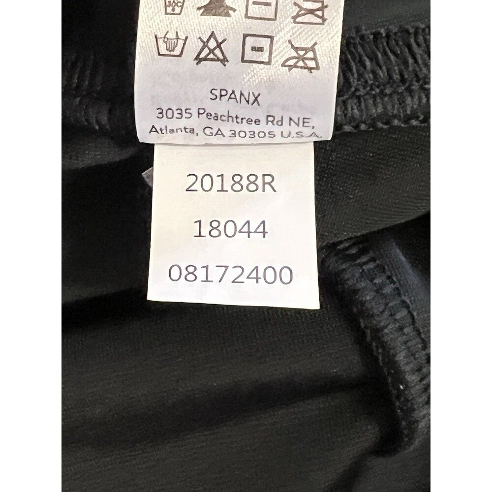 SPANX Velvet Shine Black Metallic Gold Leggings Shimmer High Rise Velour XL NWT - Picture 8 of 8